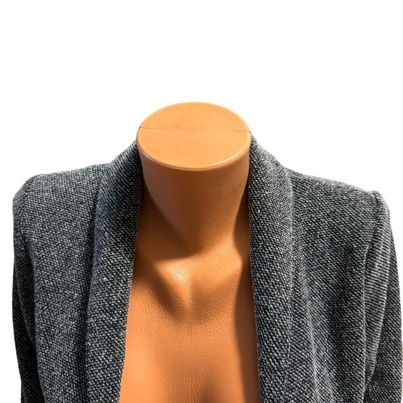 Club Monaco Women’s Black Gray Tweed Open Blazer Sweater Size XS Long Sleeve - Picture 4 of 12